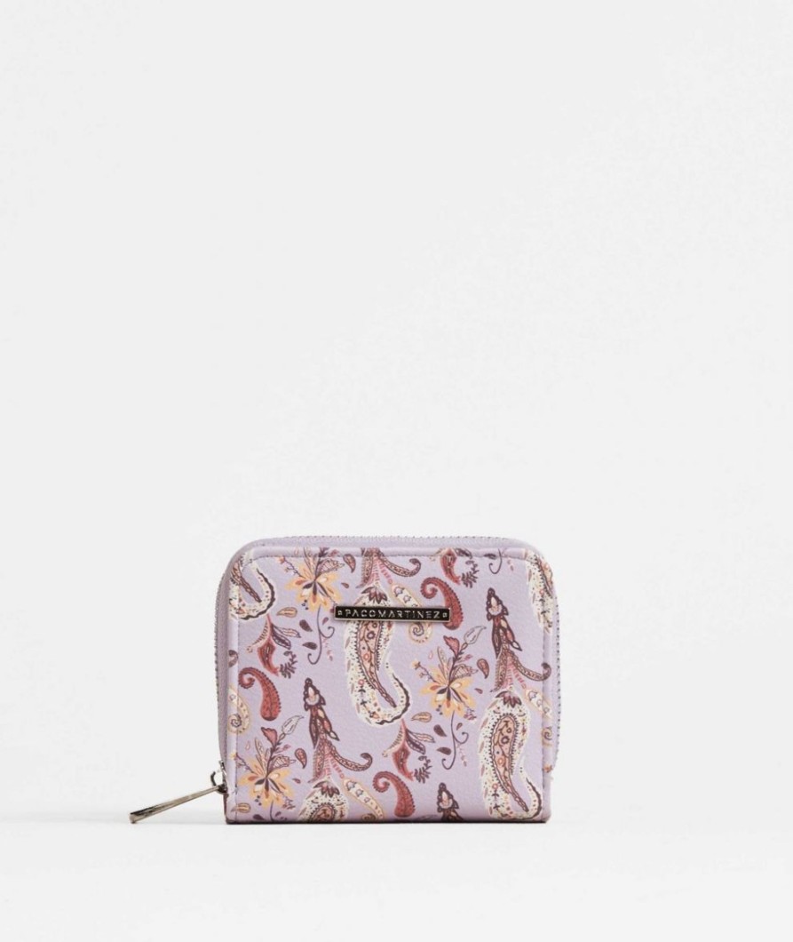 Carteras PACOMARTINEZ  | Billetera Pequena Paisley Lila